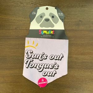 Sun’s Out Tongue’s Out Reversible Dog Bandana Size Small/Medium 22in x 6.5in